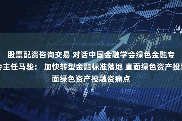 股票配资咨询交易 对话中国金融学会绿色金融专业委员会主任马骏： 加快转型金融标准落地 直面绿色资产投融资痛点